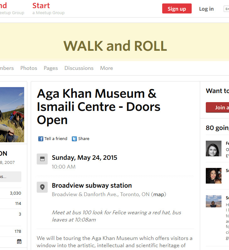 Doors Open Toronto - Walk and Roll tour Aga Khan Museum and Ismaili Centre Toronto