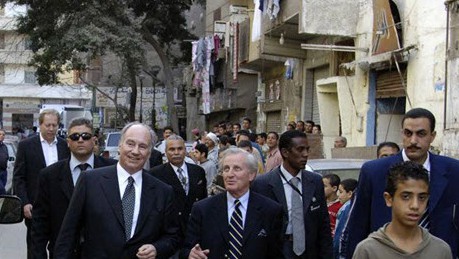 His Higness the Aga Khan at Darb al Ahmar Cairo