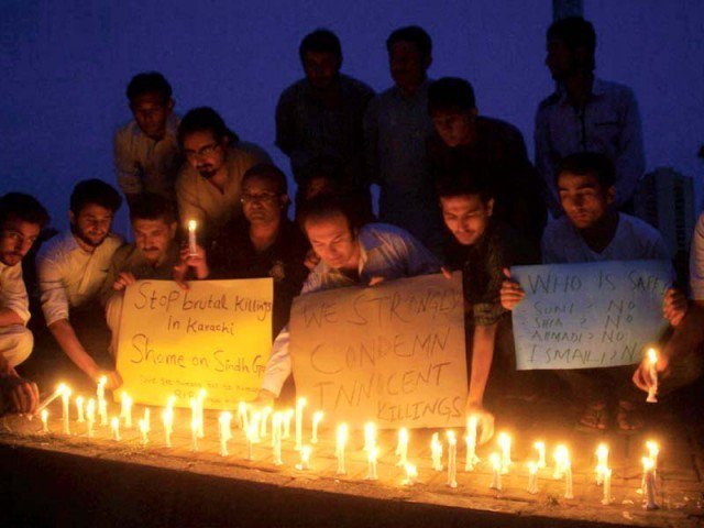 Participants demanded the government move beyond talk of action and take concrete steps to eliminate terrorism. (Image credit INP via The Express Tribune)