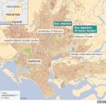 Karachi attack on Ismailis: Image map via BBC
