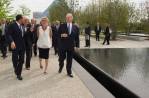 Landscape architect Vladimir Djurovic leads Ontario Premier Kathleen Wynne and His Highness the Aga Khan on a tour of the Aga Khan Park during its inauguration. The park encompasses the Aga Khan Museum and the Ismaili Centre, both of which were inaugurated last September. (Kevin Van Paassen for The Globe and Mail)