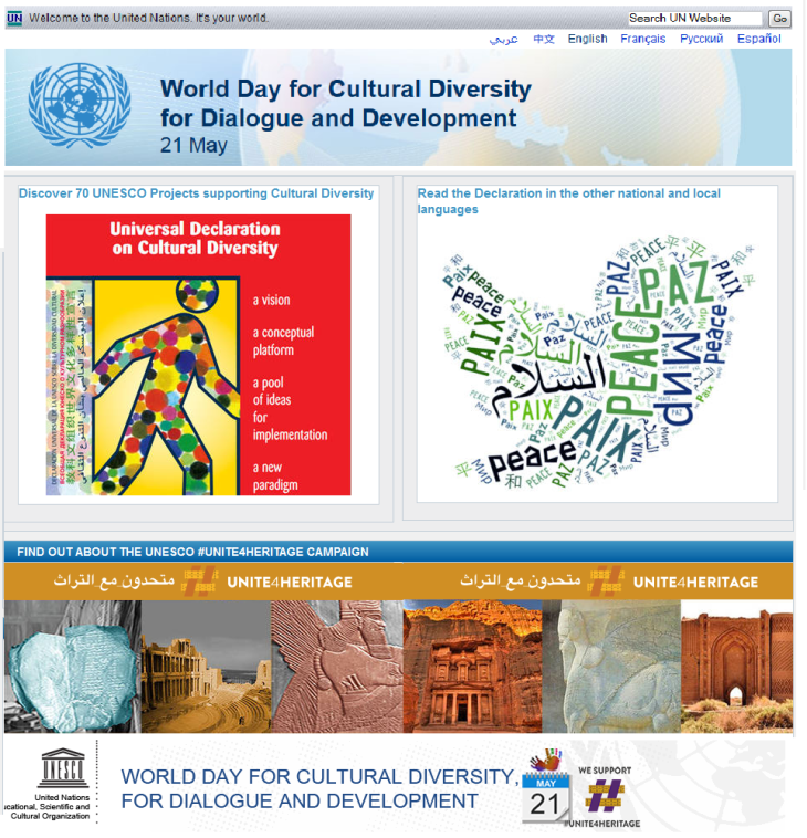 World Day for Cultural Diversity for Dialogue and Development