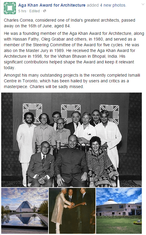 Indian architectural giant: Charles Correa’s Legacy