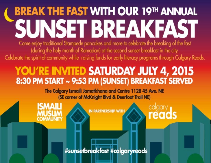 Ismaili Muslim Community Sunset Breakfast