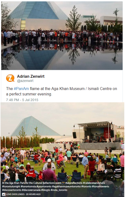 Storify: Welcoming Pan Am Games Flame at the Aga Khan Park