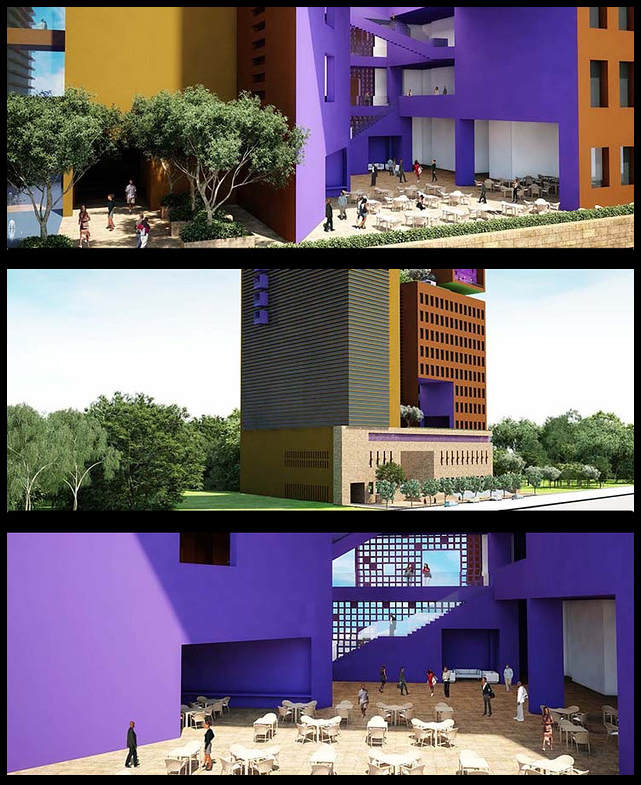 Renderings of the Aga Khan University's upcoming School of Media. Nairobi, Kenya. Images found on BuroHappold, copyright : Legorreta + Legorreta. This proposed academic building will house AKU's Graduate School of Media and Communication, Graduate School of Management, Executive Education Centre and Graduate School of Leisure and Tourism (via Hussein.smugmug.com)