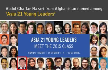 Abdul Ghaffar Nazari from Afghanistan, an Ismaili named among ‘Asia 21 Young Leaders’