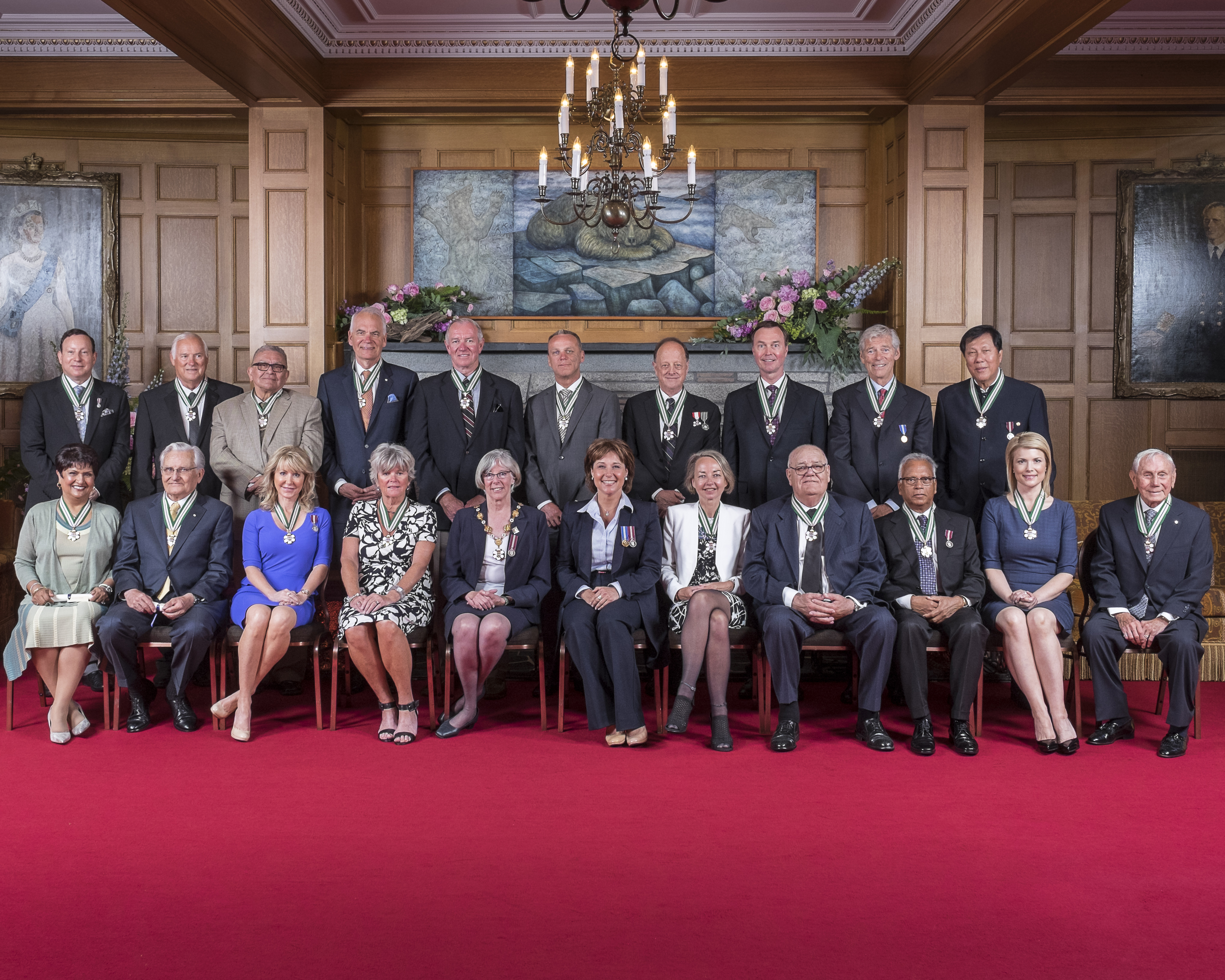 Order of British Columbia: Best of British Columbia (BC) bestowed with Province’s highest honour Order of British Columbia - 2015 Laureates Standing (Left to Right): Lorne R. Segal (2014); Barry Lapointe; Chief Robert Joseph; Al B. Etmanski; Kerry Dennehy; Tim Collings; Dr. Ron Burnett; Don R. Lindsay (2014); Jim Shepard; Sing Lim Yeo Seated (Left to Right): Dr. Saida Rasul; Rudolph North (2014); Wendy Lisogar-Cocchia; Ginny Dennehy; Her Honour The Honourable Judith Guichon, Lieutenant Governor; The Honourable Christy Clark, Premier; Jane Dyson; Norman Rolston; Hari Varshney; Tamara Taggart; Melvin Zajac