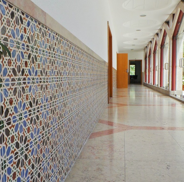 Tile work at the Ismaili Centre, Lisbon, Portugal
