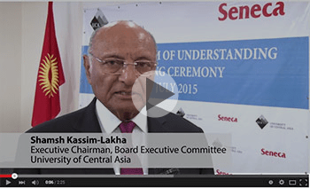 University of Central Asia Signs Milestone Curriculum Development Agreement with Seneca College, Canada