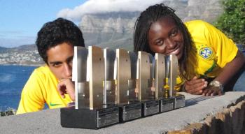 Coastweek-- Aga Khan Academy, Mombasa students displaying some of the awards they won at a recent Model United Nations international conference.