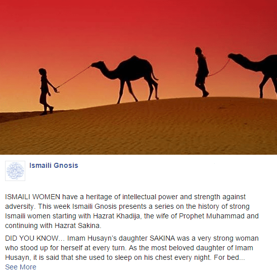 Ismaili Gnosis | Hazrat Sakina (RA)