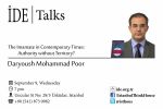 Daryoush Mohammad Poor's Talk in Turkey: "The Imamate in Contemporary Times: Authority Without Territory?"