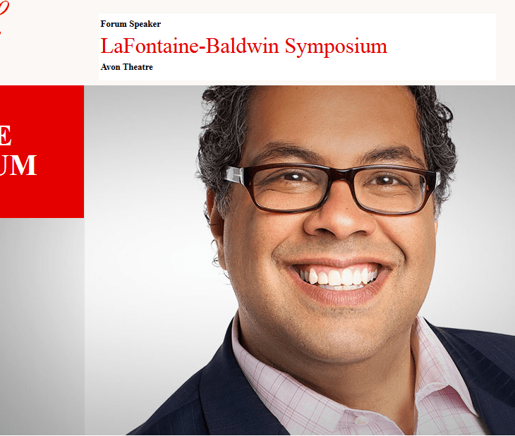 Calgary Mayor Naheed Nenshi delivers the 13th LaFontaine-Baldwin Symposium keynote on citizenship and the importance of inclusion alongside Adrienne Clarkson and John Ralston Saul
