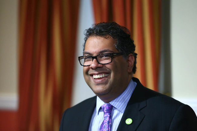 Calgary Mayor Naheed Nenshi, shown here on July 29 in Calgary, is the keynote speaker at Saturday's LaFontaine-Baldwin Symposium at the Avon Theatre in Stratford. (Image via Stratford Beacon Herald)