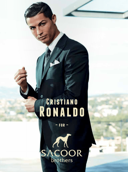 Sacoor Brother dress Soccer Superstar Christiano Ronaldo (image via POST Magazine pg 63/92)