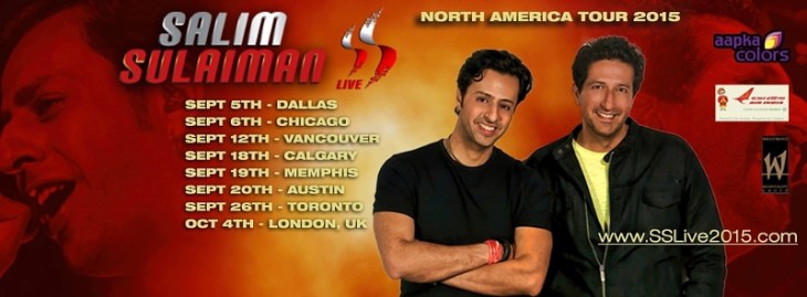 Salim Sulaiman North America Tour 2015 (PRNewsFoto/Live Concert World)