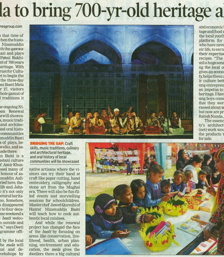 Aga Khan Trust for Culture India, all set to begin three-day Nizamuddin Apni Basti Mela