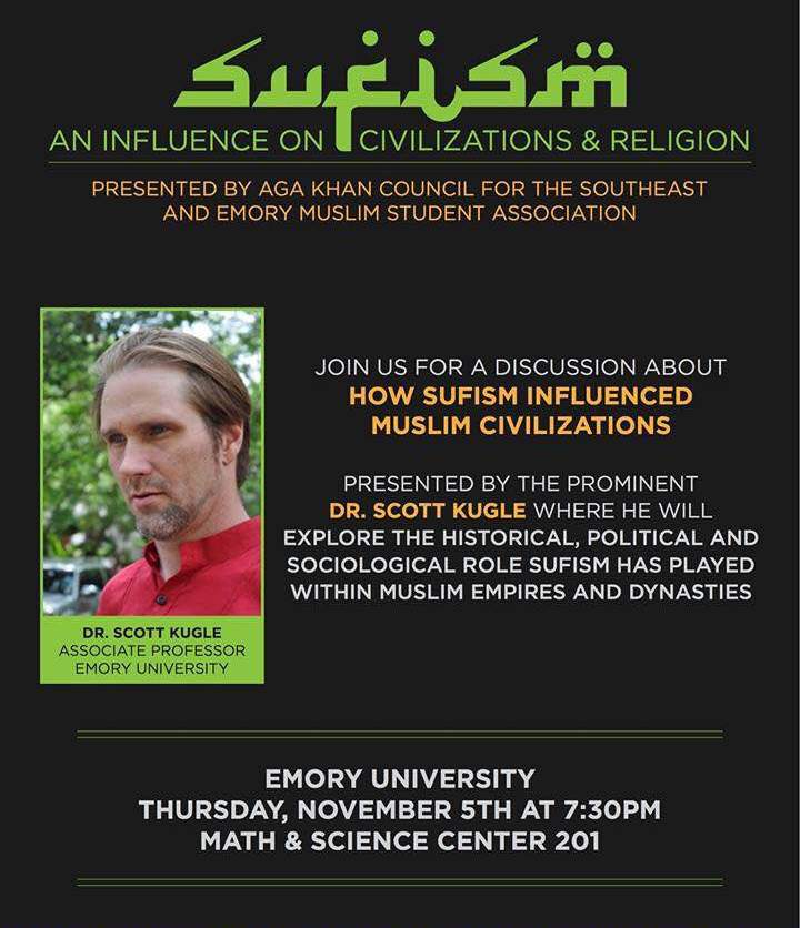 Aga Khan Council for the Southeast and Emory Muslim Student Association to host Dr. Scott Kugle