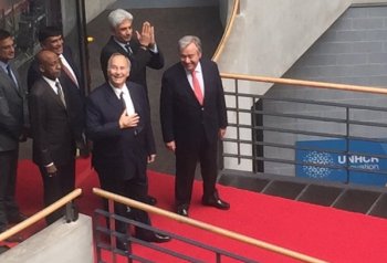Aga Khan visits UNHCR Headquarters to discuss enhanced cooperation (Photo: Tracey Buckenmeyer)