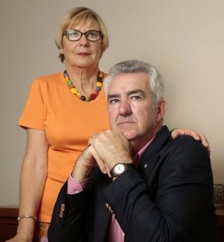 Ian Mansfield with wife Margaret Mansfield back in Canberra. Ian has written a book about his work with the UN on landmine clearance. Margaret has travelled with Ian to the eight countries he's worked in. (Photo: Jeffrey Chan)