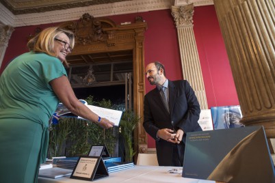 Monaco, November 7-9, 2015: Prince Hussain Aga Khan at the book signing event of his book, Diving into the Wildlife at the BLUE Ocean Film Festival &amp; Conservation Summit. (Image credit: Monaco Reporter)