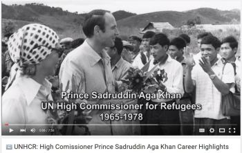 UNHCR: High Comissioner Prince Sadruddin Aga Khan Career Highlights