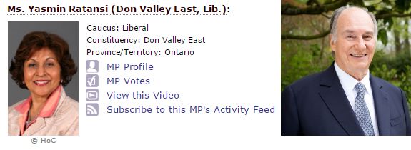 Ms. Yasmin Ratansi, Member Parliament of Canada, pays special tribute to His Highness the Aga Khan on his birthday