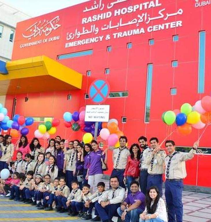 Spread a Smile, Aga Khan Scouts: volunteers at Rashid Hospital to cheer up patients