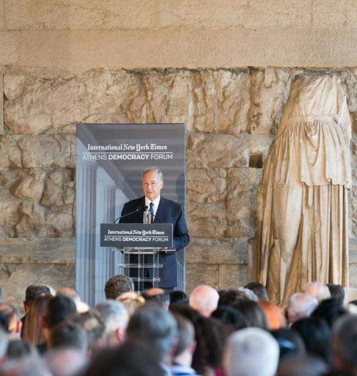 Earlier in the month of September 2015: HH the Aga Khan at Athens Democracy Forum. One Year Anniversary of AKM