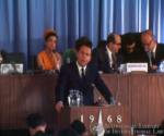 Prince Sadruddin Aga Khan at the International Conference on Human Rights, Tehran, Iran, April 1968
