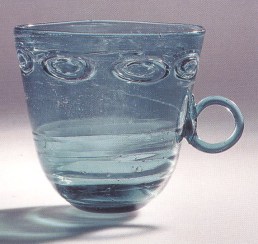 Blue glass cup, Egypt, 9-11th century, Victoria and Albert Museum