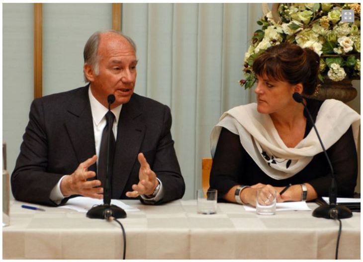 His Highness the Aga Khan and Hilde F. Johnson, Minister for International Development, respond to questions at the seminar. The session was moderated by Mr Henrik Syse, Senior Researcher, of the International Peace Research Institute Oslo, PRIO. - Photo: AKDN/Gary Otte