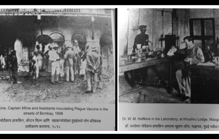 Historic photo of Dr. Waldemar Haffkine at Khushru Lodge owned by Aga Khan III