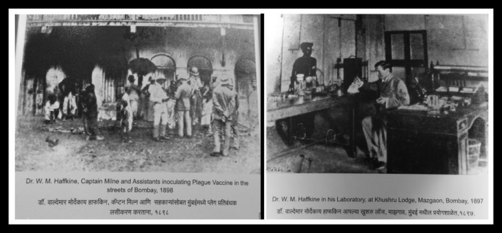 Historic photo of Dr. Waldemar Haffkine at Khushru Lodge owned by Aga Khan III