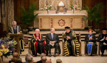 The convocation of the Pontifical Institute of Mediaeval Studies took place at St Basil’s Collegiate Church in Toronto. Mr. David Mulroney, President of the University of St. Michael's College and former Ambassador to the Republic of China delivered the citation. AKDN / Mo Govindji