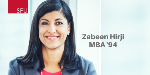 SFU Outstanding Alumni Award presented to Zabeen Hirji
