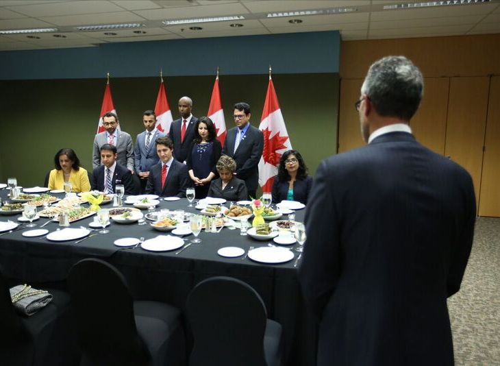 Ismaili Muslim Senators, Arif Virani and Yasmin Ratansi at Iftar Dinner with Canadian Prime Minister Justin Trudeau
