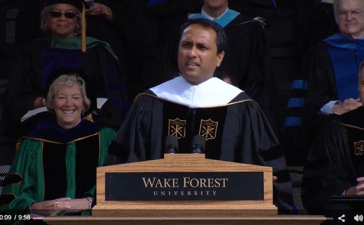 Eboo Patel to Wake Forest Grads: ‘The Only Shame Is in Stagnation’