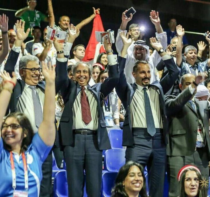 Prince Rahim Aga Khan in attendance at the 2016 Jubilee Games Dubai - Opening Ceremonies about to start