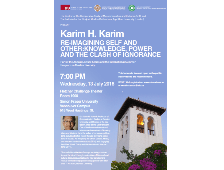 Public Lecture by Professor Karim H. Karim: Knowledge, Power and the Clash of Ignorance