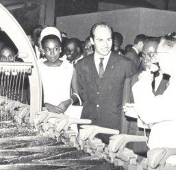 Visiting first IPS project Abidjan, 1967