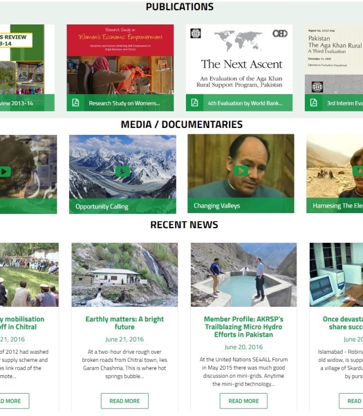Aga Khan Rural Support Programme Pakistan (AKRSP, P) - Resources on the website. (Image credit: AKRSP,P)