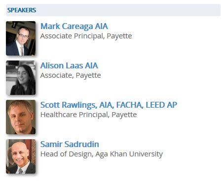 Session Speakers of Legacy of Great Healthcare & Design: Aga Khan University Hospital Karachi 