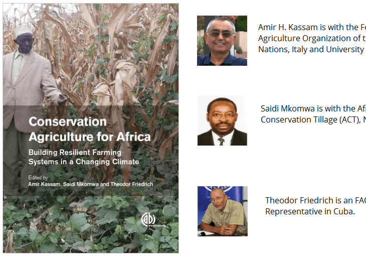 Edited by Professor Amir Kassam, New Book: Conservation Agriculture for Africa