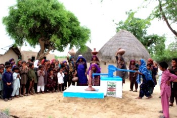 Village pump Dr. Gulshan Harjee supported project