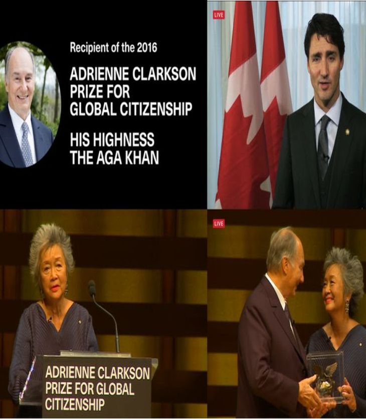 Social Media Messages: Inaugural Adrienne Clarkson Prize for His Highness the Aga Khan