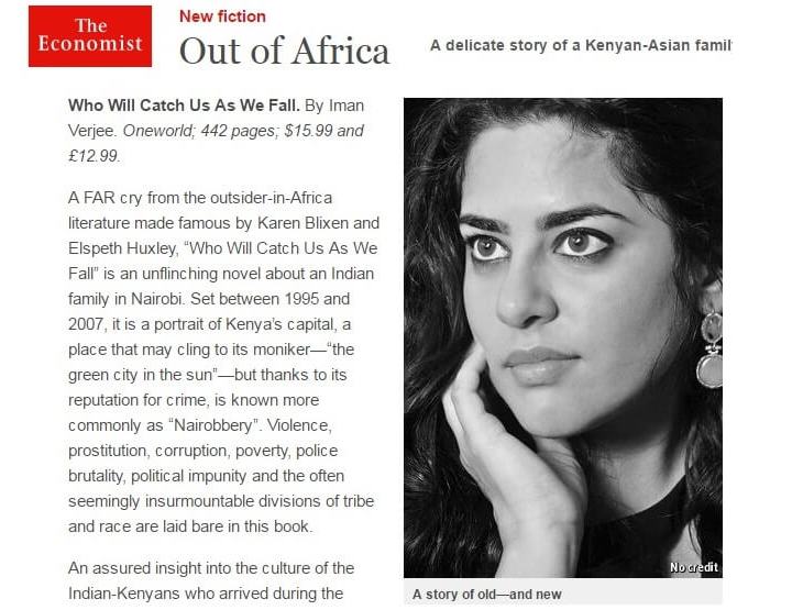 Book Reviews of Iman Verjee's second novel: Who Will Catch Us As We Fall