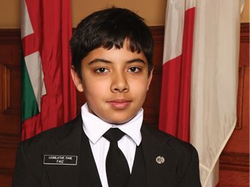Faiz Jan: Nepean teen gets a taste of politics at Queen's Park