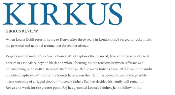 Book Reviews of Iman Verjee's second novel: Who Will Catch Us As We Fall